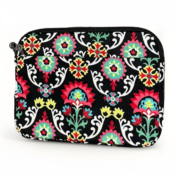 Initials Inc Tablet Case Black/Red/Yello/White Zip Closure 10.5"x8.25" - Picture 2 of 5